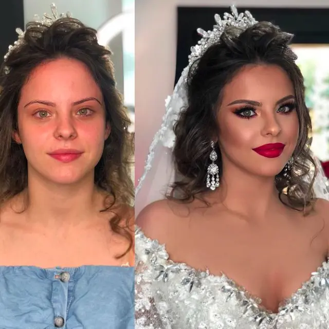 10 Tranformasi Pengantin Sebelum dan Setelah Dirias