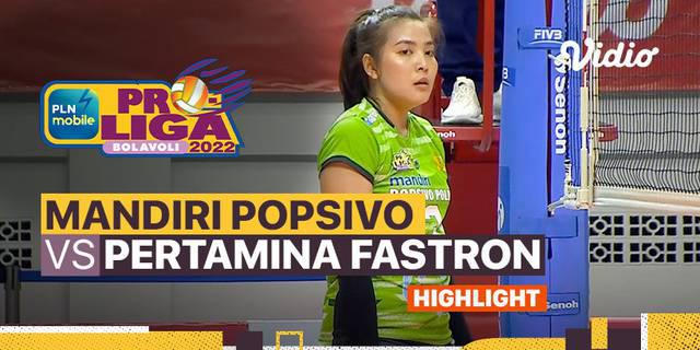 VIDEO: Highlights Final Four Proliga 2022, Jakarta Mandiri Popsivo Polwan Tundukkan Jakarta Pertamina Fastron