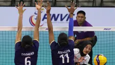 Timnas voli putri Indonesia dikalahkan India dalam laga ketat yang berakhir 1-3 (16-25, 32-30, 20-25 dan 24-26) pada laga klasifikasi peringkat 5-8 AVC Challenge Cup 2024 di Rizal Memorial Coliseum, Manila, Filipina, Selasa (28/5/2024). Dengan kekalahan ini, Bela Sabrina dkk akan memperebutkan peringkat 7-8, Rabu (29/5/2024) menghadapi tim yang kalah dalam laga klasifikasi peringkat 5-8 lainnya, Hong Kong menghadapi Iran. (Asian Volleyball Confederation)