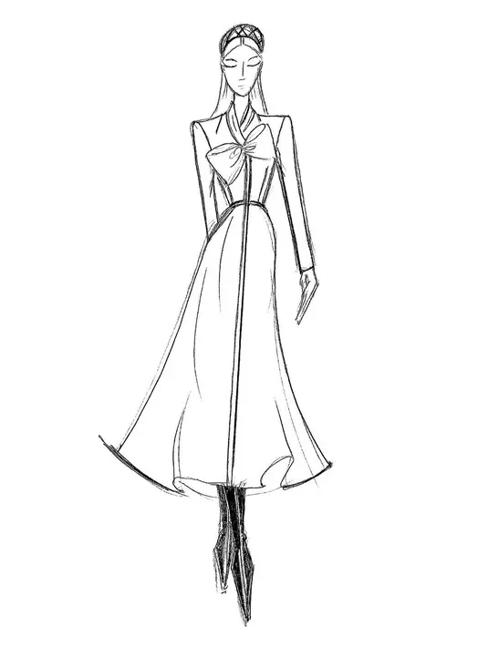 Dress coat bernuansa merah dibuat begitu detail dengan aksen pita yang manis. [Foto: Instagram/ suzannahlondon]