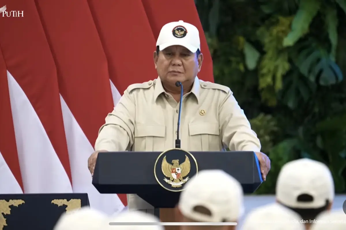 Presiden Republik Indonesia Prabowo Subianto memberangkatkan kontingen Indonesia menuju SEA Games ke-33 di Thailand (YouTube Sekretariat Presiden)