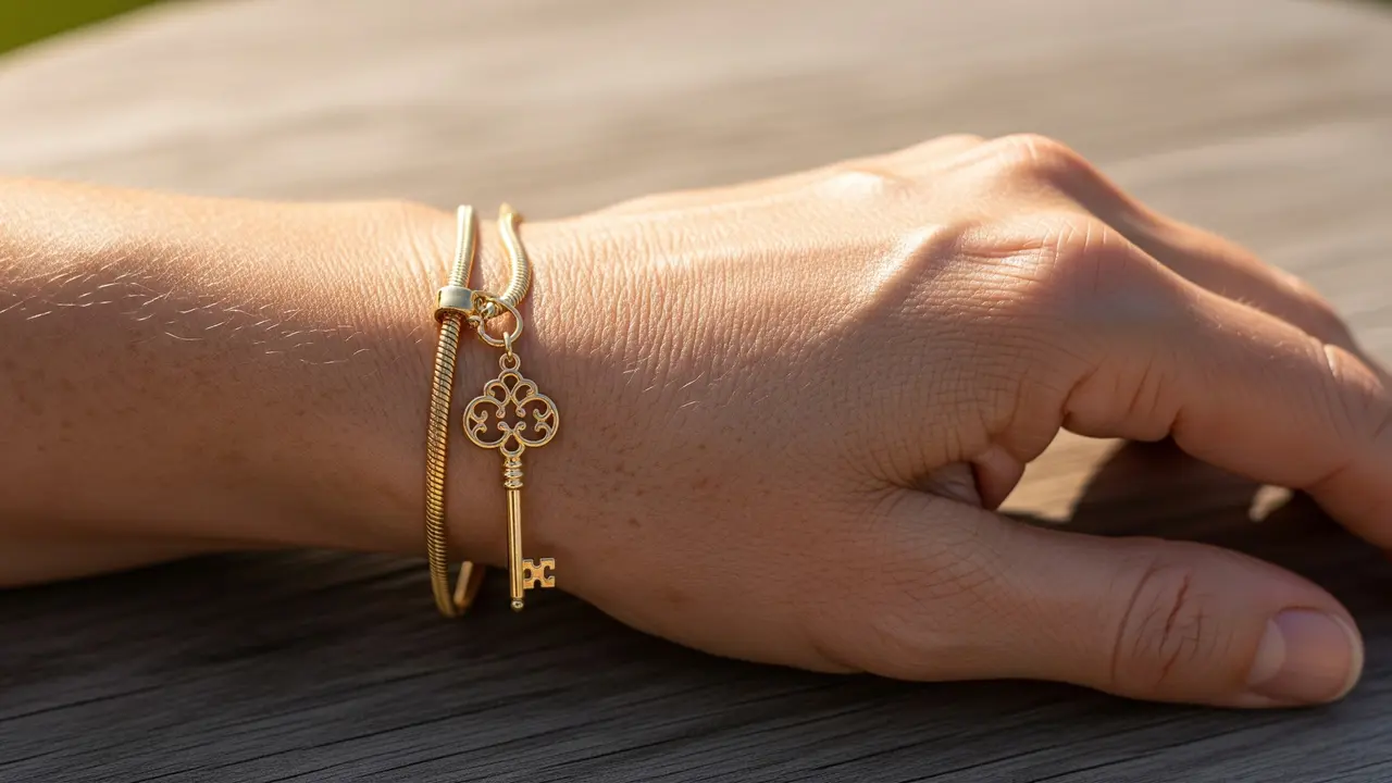 Gelang Emas Rantai Snake Lentur Mewah untuk Usia 50-an/Gemini AI
