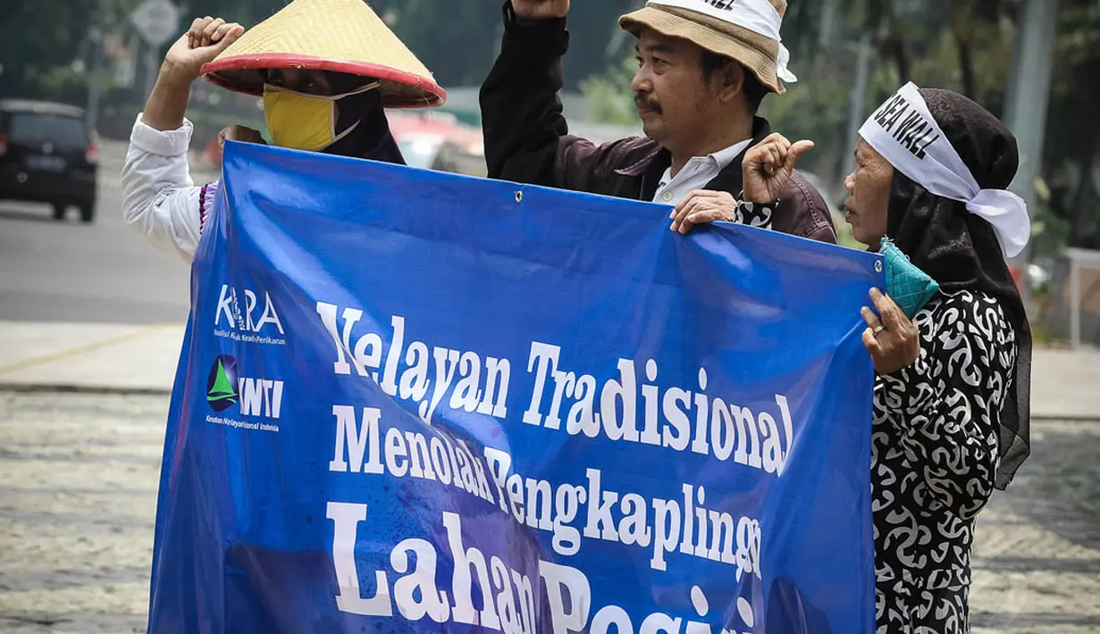 Giant sea wall adalah proyek dengan panjang 30 kilometer dan bernilai di atas Rp 200 triliun yang dirancang untuk mengatasi banjir, Jakarta, (15/10/14).(Liputan6.com/Faizal Fanani)