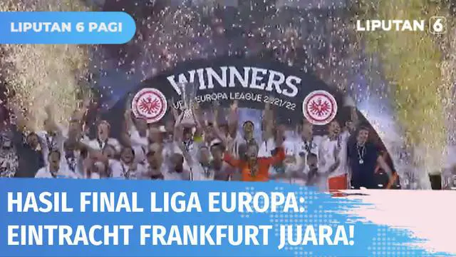 Hasil final Liga Europa 2021-2022: Eintracht Frankfurt kandaskan perlawanan Rangers FC melalui drama adu penalti! Eintracht Frankfurt sukses mengangkat trofi Liga Europa yang merupakan trofi ketiga klub Jerman tersebut.