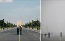 FOTO: Potret India Sebelum dan Setelah Tercekik Polusi Udara Parah, Langit Biru Cerah Berubah Kabut Asap Pekat