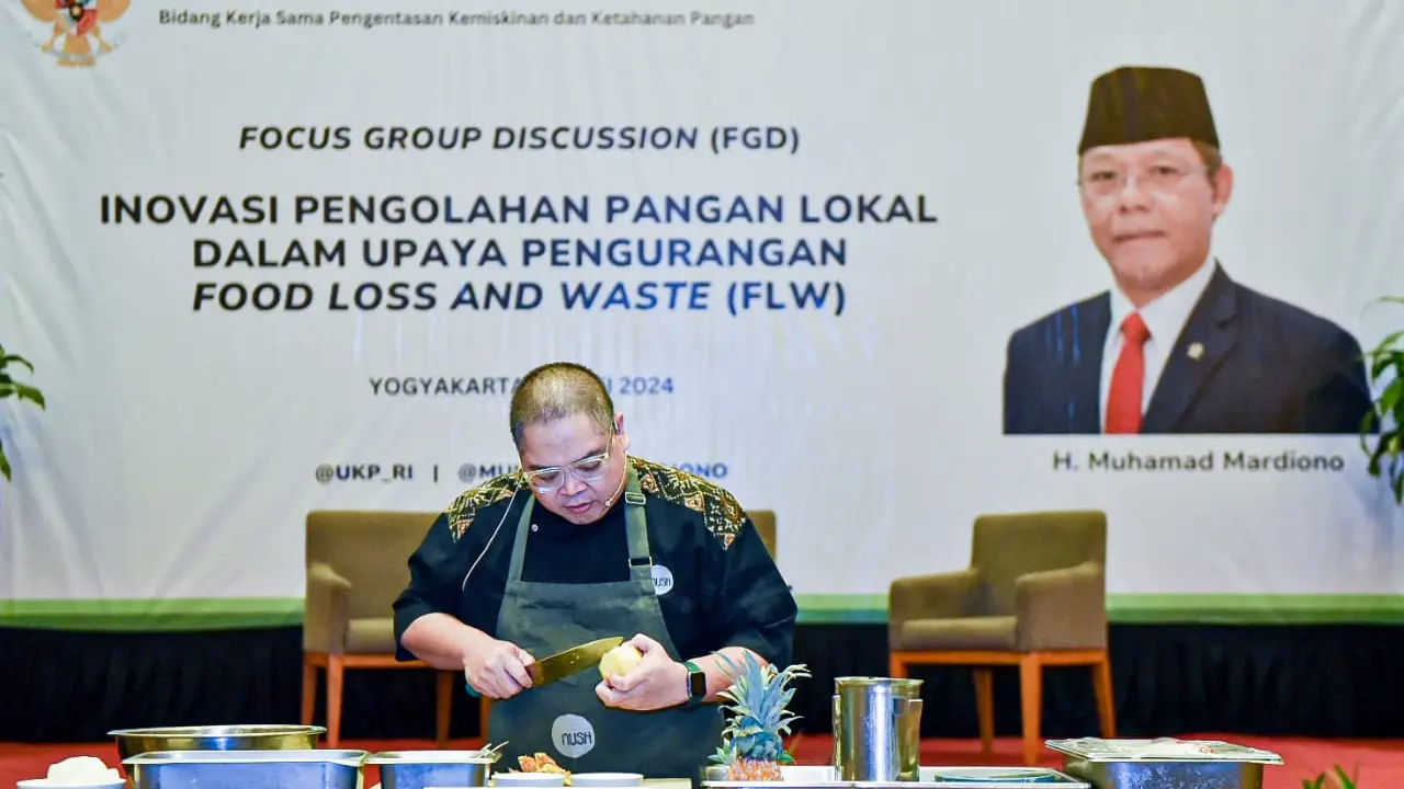 Focus Group Discussion soal inovasi pengolahan pangan lokal guna pengurangan food loss and waste (FLW) di Hotel Royal Ambarrukmo, Yogyakarta, DIY (Istimewa)