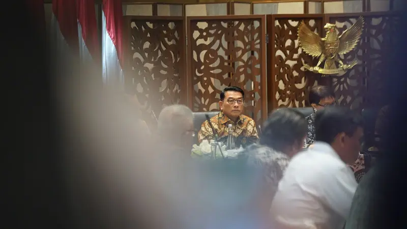 Kepala Staf Kepresidenan Moeldoko saat mengikuti kegiatan One Map Policy Summit 2024, di Jakarta, Kamis (11/7/2024). (Istimewa)