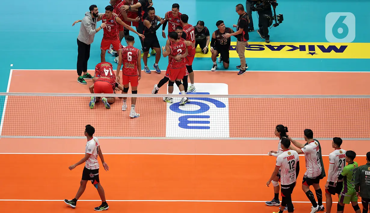 Sementara, hasil ini menjadi pil pahit untuk Jakarta STIN BIN yang memulai Proliga 2024 dengan status favorit juara. (Liputan6.com/Helmi Fithriansyah)