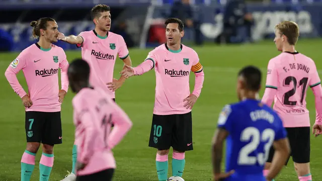 Reaksi Pemain Barcelona Usai Dipecundangi Getafe di Liga Spanyol