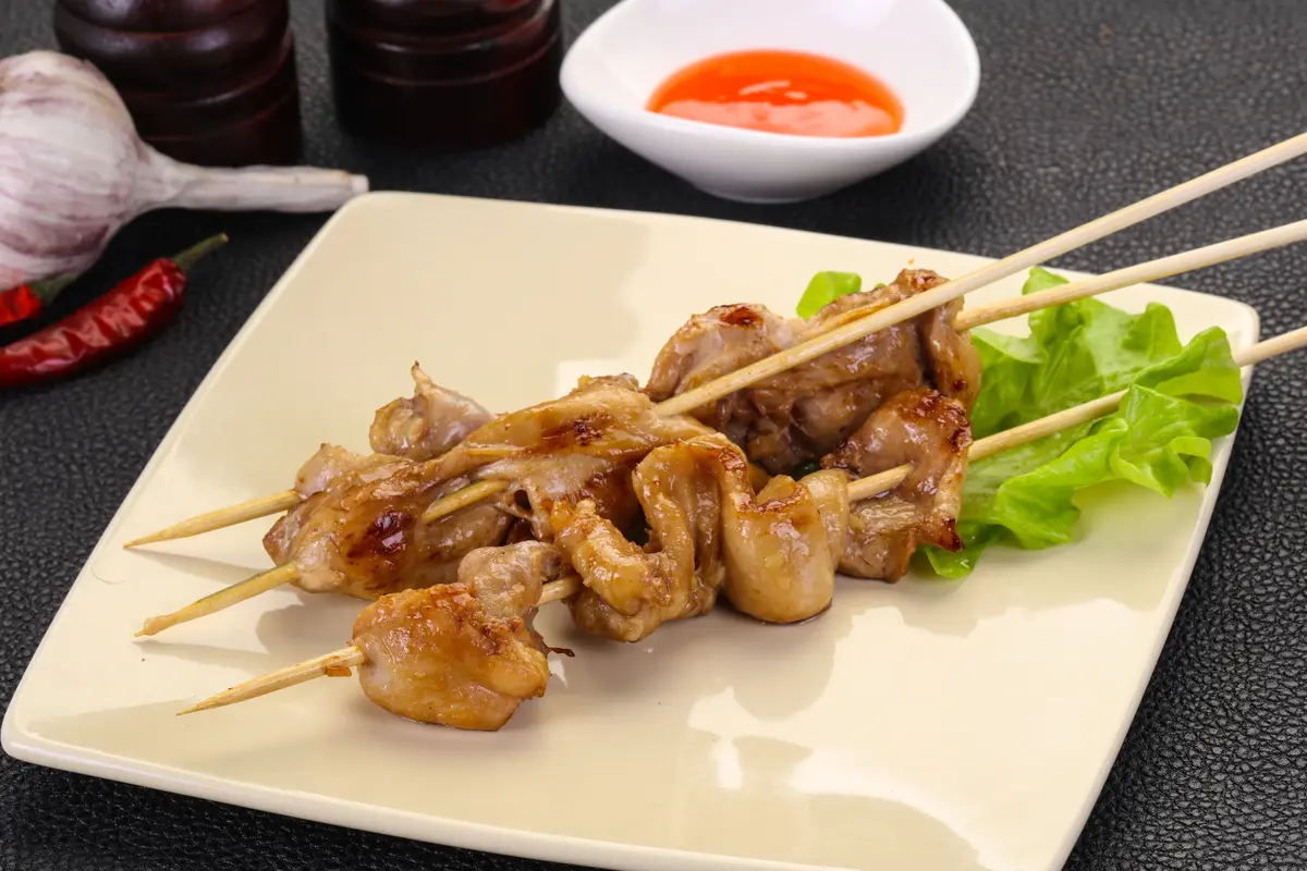 sate kulit ayam