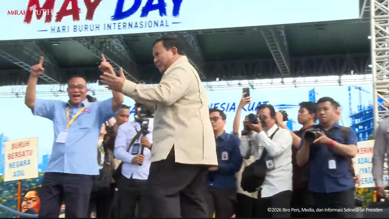 Prabowo Ramaikan May Day 2026 dengan Maung Putih dan Aksi Joget Silat