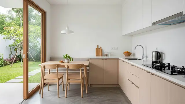 Model Rumah Mungil Tapi Punya Dapur dan Ruang Makan Lega