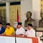 Ketum PAN Zulkifli Hasan (Zulhas) mendeklarasikan dukungannya kepada Ketum Gerindra Prabowo Subianto sebagai Capres 2024. Deklarasi ini juga dihadiri Ketum Golkar Airlangga Hartarto dan Ketum PKB Muhaimin Iskandar. (Liputan6.com/Nanda Perdana Putra)