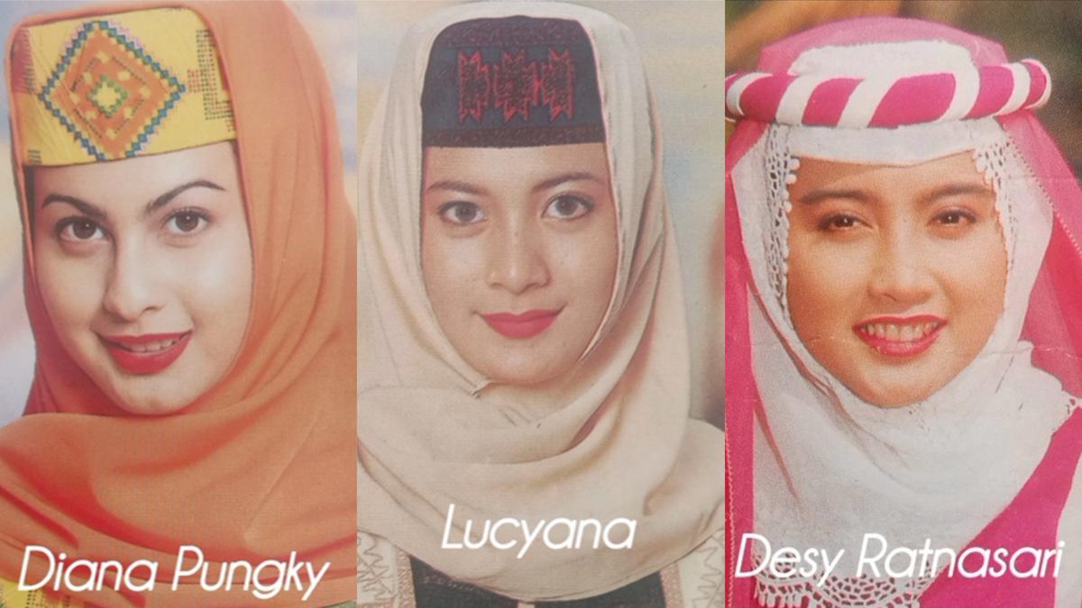 Pesona Hijab Artis Tahun 1997-an, Tak Lengkap Tanpa Kopiah
