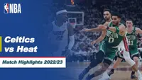 Berita video highlights final wilayah timur NBA 2022/2023, antara Miami Heat melawan Boston Celtics, Senin (22/5/23). Heat menang dengan skor 128-102 dan unggul 3-0 atas Celtics.