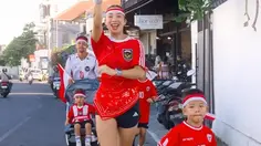 Jennifer Bachdim Ajak Anak Lari 1,78 Km Rayakan Kemerdekaan RI