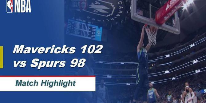 VIDEO: Highlights NBA 2019-2020, Dallas Mavericks Vs San Antonio Spurs 102-98