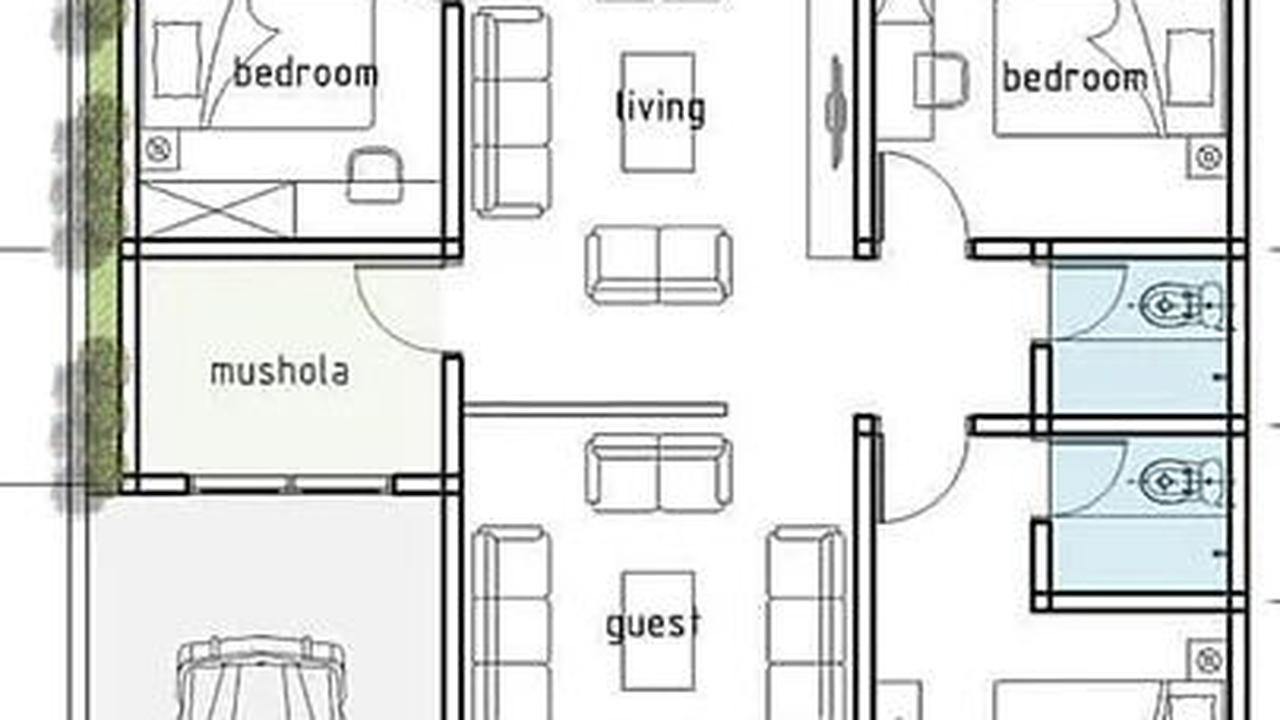 Desain Rumah dengan 3 Kamar Tidur dan 1 Mushola