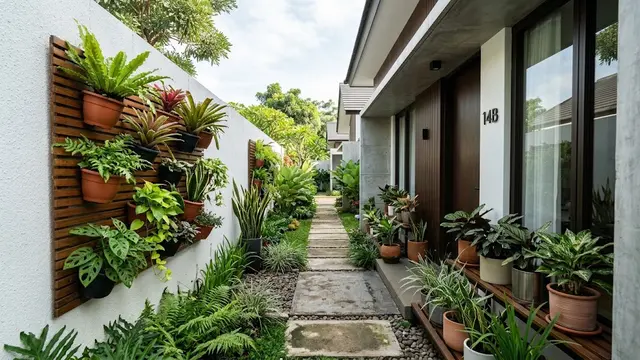Inspirasi Taman Mungil di Samping Rumah Lebar 1 Meter