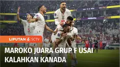 Laga lainnya di Grup F mempertemukan Maroko dan Kanada. Wakil Afrika unggul cepat dan akhirnya memastikan satu tiket ke babak 16 besar.