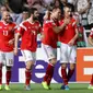 Timnas Rusia lolos ke Piala Eropa 2022 setelah pesta gol atas Siprus di penyisihan Grup I di Neo GSP, Nicosia Levkosia (13/10/2019). (AFP)