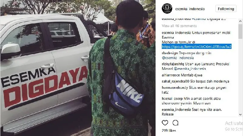 Mobil Esemka sudah bisa dipesan secara online (Foto:Istimewa)