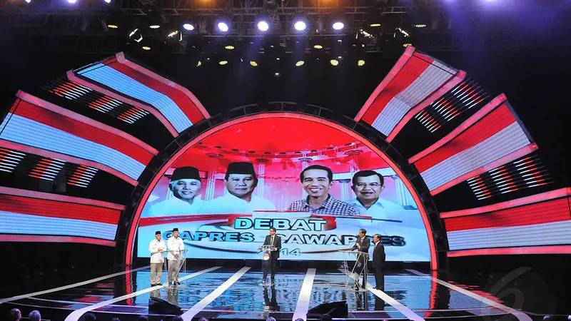 Aksi Prabowo-Hatta dan Jokowi-JK di Debat Capres