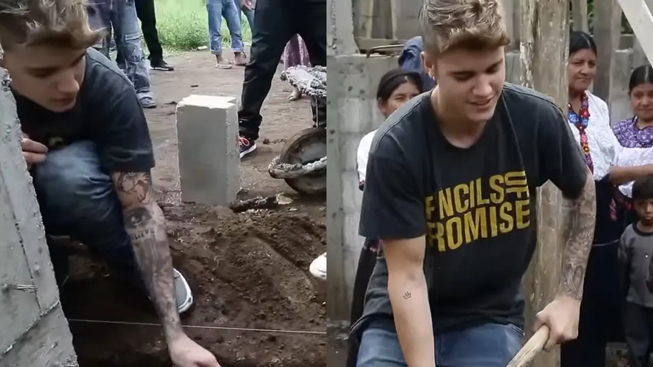 Bieber Jadi Kuli Bangunan