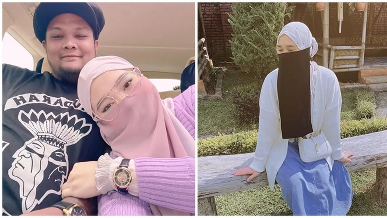 Foto Tanpa Hijab Disebar Kekasih ART, Ini 6 Potret Istri Virgoun Pakai Cadar