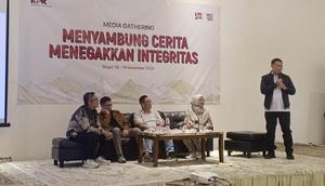 (Plt) Deputi Penindakan dan Eksekusi KPK, Asep Guntur Rahayu di forum diskusi KPK bertema ‘Menyambung Cerita Menegakkan Integritas’ di Bogor, Jawa Barat, Selasa (18/11/2025).