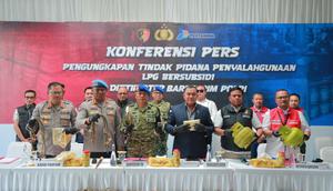 Pengungkapan kasus penyalahgunaan elpiji subsidi oleh Mabes Polri di Kabupaten Klaten, Jawa Tengah, Sabtu (2/5/2026) (Istimewa)