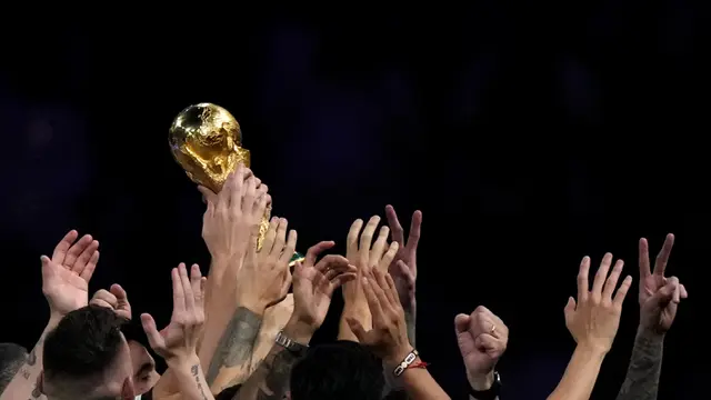 Selebrasi Pemain Argentina Usai Juara Piala Dunia 2022