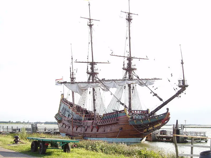 Replika Kapal Batavia yang dipajang di Belanda (Public Domain)