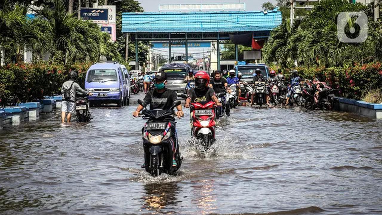 Banjir Rob Kembali Rendam Muara Angke Jakut pada Jumat Pagi Ini
