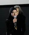 Dinda Hauw dalam konferensi pers film Ritual Gaib: Nyai Randasura. (Ratnaning Asih/ Liputan6.com)