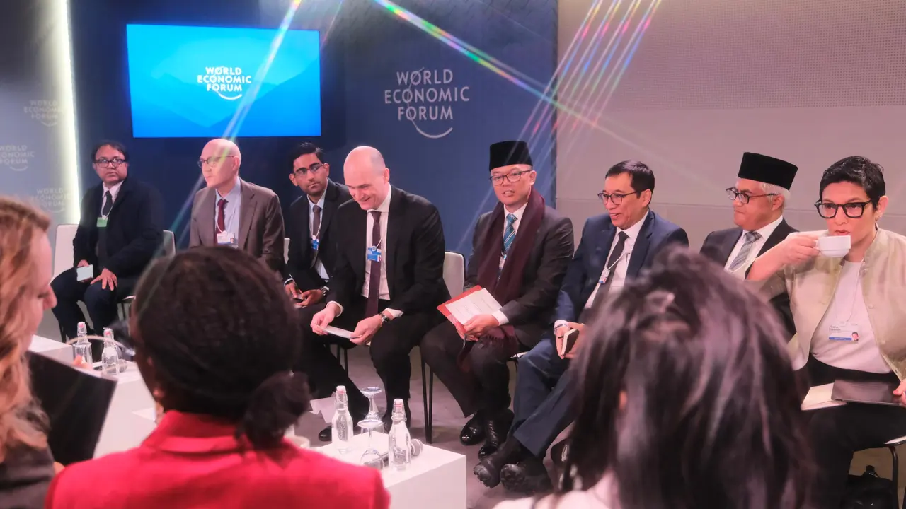 Menteri Luar Negeri RI Sugiono menghadiri World Economic Forum 2025 di Davos, Swiss, Rabu (22/1/2025). (Dok. Kemlu RI)