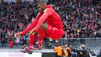 Penyerang FC Koln, Anthony Modeste saat ini menjadi pemain dengan jumlah gol terbanyak alias top skor di Bundesliga yaitu delapan gol hingga pekan ke-8. (EPA/Annegret Hilse)