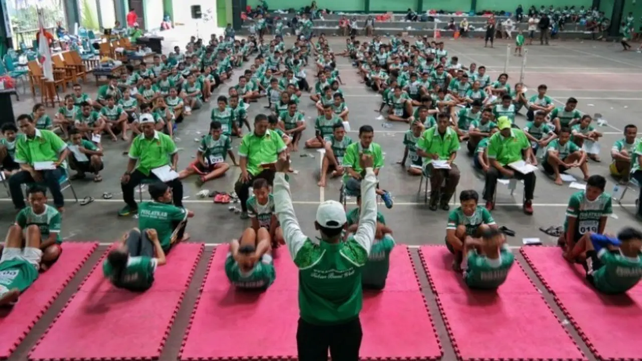 Atlet di Tuban saat latihan. (Adirin/Liputan6.com)