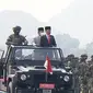 Presiden Joko Widodo atau Jokowi memimpin Upacara Penetapan Komponen Cadangan TNI tahun anggaran 2021 di Pendidikan dan Pelatihan Pasukan Khusus (Pusdiklatpassus) Kabupaten Bandung Barat, Kamis (7/10/2021).