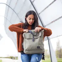 Ilustrasi wanita menggunakan backpack (copyright Freepik)