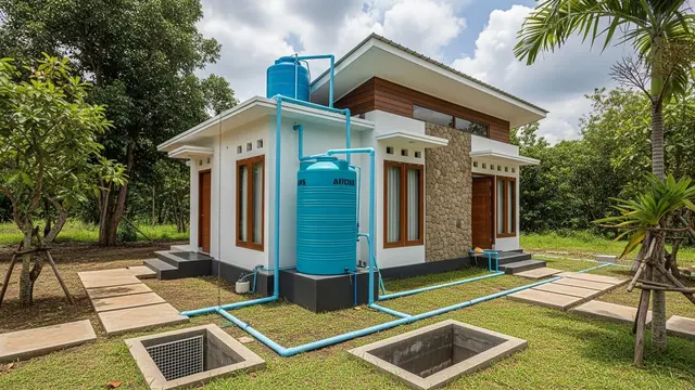 Desain Rumah Kecil 2 Lantai Anti Banjir