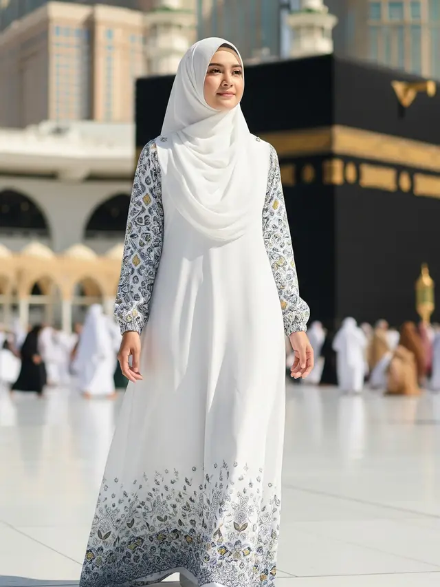 Model Gamis Batik Buat Umroh yang Anggun dan Nyaman
