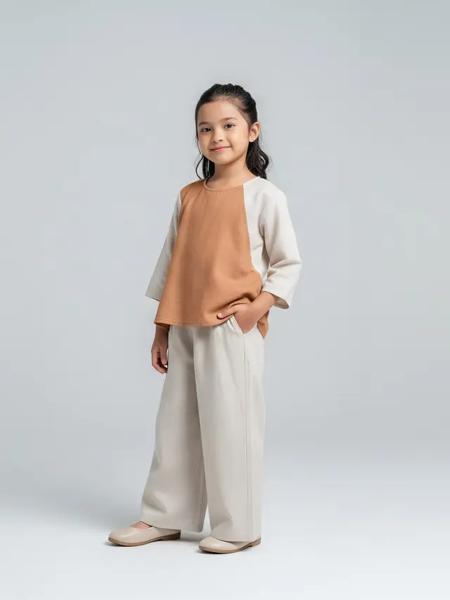 Model Celana Panjang Anak Perempuan yang Lucu dan Elegan Bahan Linen