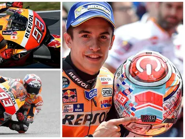 5 desain helm Marc Marquez pada MotoGP 2016. (AFP)
