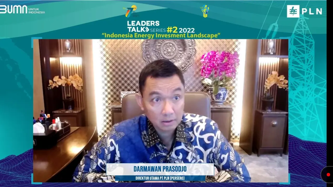 Direktur Utama PT PLN Persero Darmawan Prasodjo acara Leaders Talk Series #2 dengan tema "Indonesia Energy Investment Landscape", yang diselenggarakan oleh PLN.
