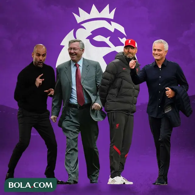 Premier League - Pep Guardiola, Alex Ferguson, Jurgen Klopp, Jose Mourinho