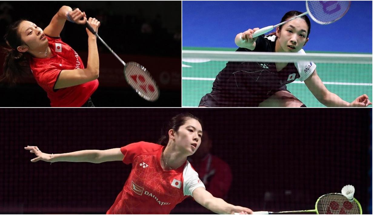 Jepang mulai memperlihatkan diri sebagai negara yang berhasil menciptakan bibit pebulutangkis yang handal. Tak hanya itu, kecantikan pebulutangkis wanita negeri sakura pun menjadi nilai lebih tersendiri. (Kolase foto AFP)
