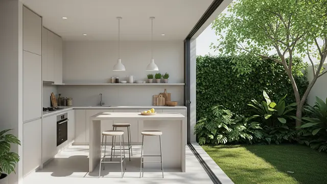 Dapur Semi Outdoor Anti Pengap untuk Rumah Tipe 36 (Image by Gemini AI)