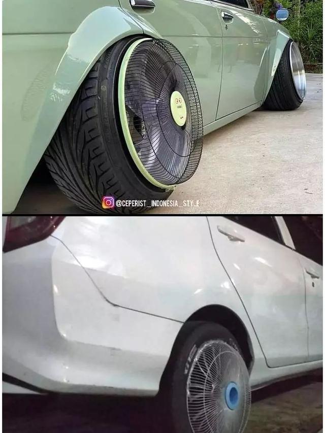 8 Potret Absurd Modifikasi Roda Mobil, Ada yang Pakai Wajan - Hot ...