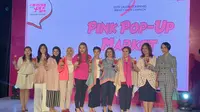 Pihak Estee Lauder dan Lovepink dalam pembukaan Pink Pop-up Market. (dok. Liputan6.com/Novi Thedora)